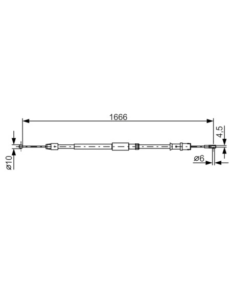 MERCEDES-BENZ SPRINTER Bremžu trose 1 987 482 032 BOSCH